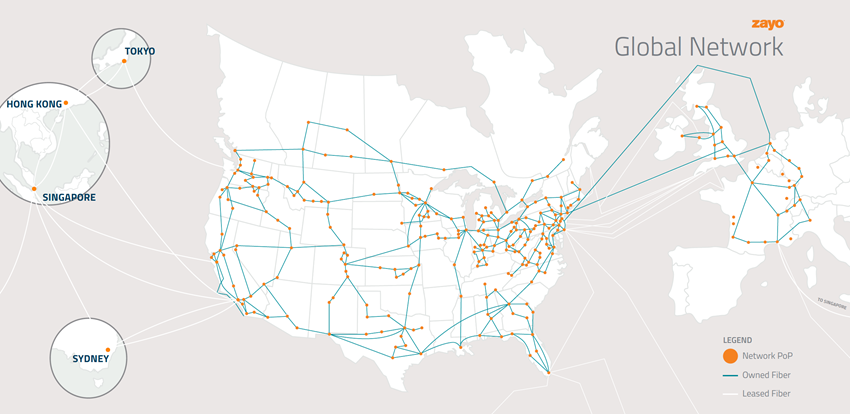 扎约全球网络地图和NJFX互连点图